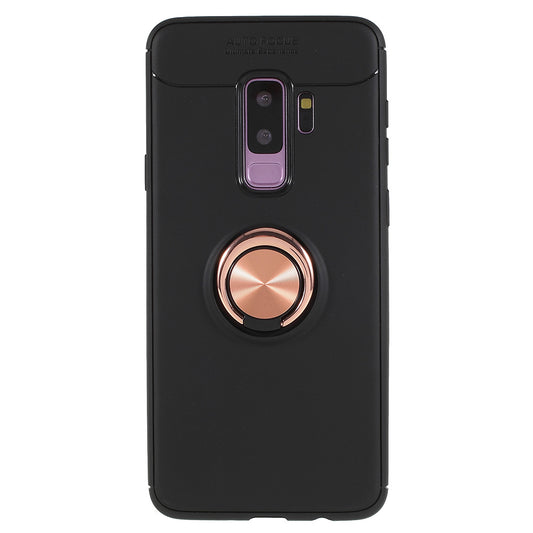 Finger Ring Kickstand TPU Case (Built-in Magnetic Holder Metal Sheet) for Samsung Galaxy S9 Plus SM-G965