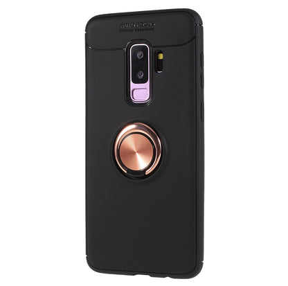 Finger Ring Kickstand TPU Case (Built-in Magnetic Holder Metal Sheet) for Samsung Galaxy S9 Plus SM-G965