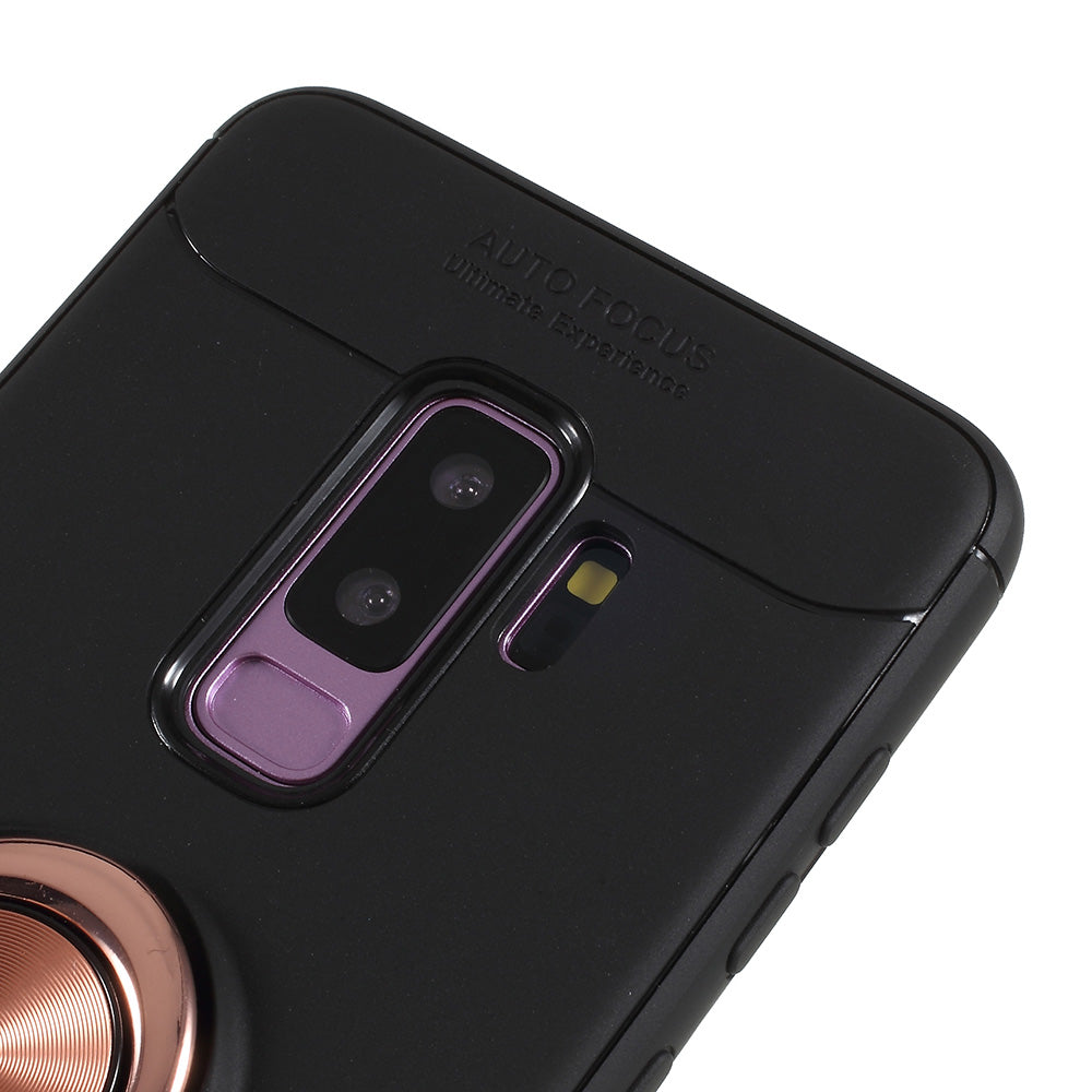 Finger Ring Kickstand TPU Case (Built-in Magnetic Holder Metal Sheet) for Samsung Galaxy S9 Plus SM-G965