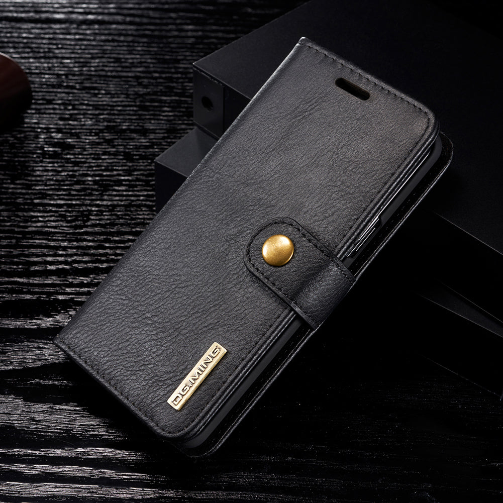 DG.MING For Samsung Galaxy S9 SM-G960 Detachable 2-in-1 Anti-scratch Split Leather Wallet Case + PC Back Case