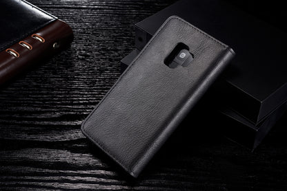 DG.MING For Samsung Galaxy S9 SM-G960 Detachable 2-in-1 Anti-scratch Split Leather Wallet Case + PC Back Case