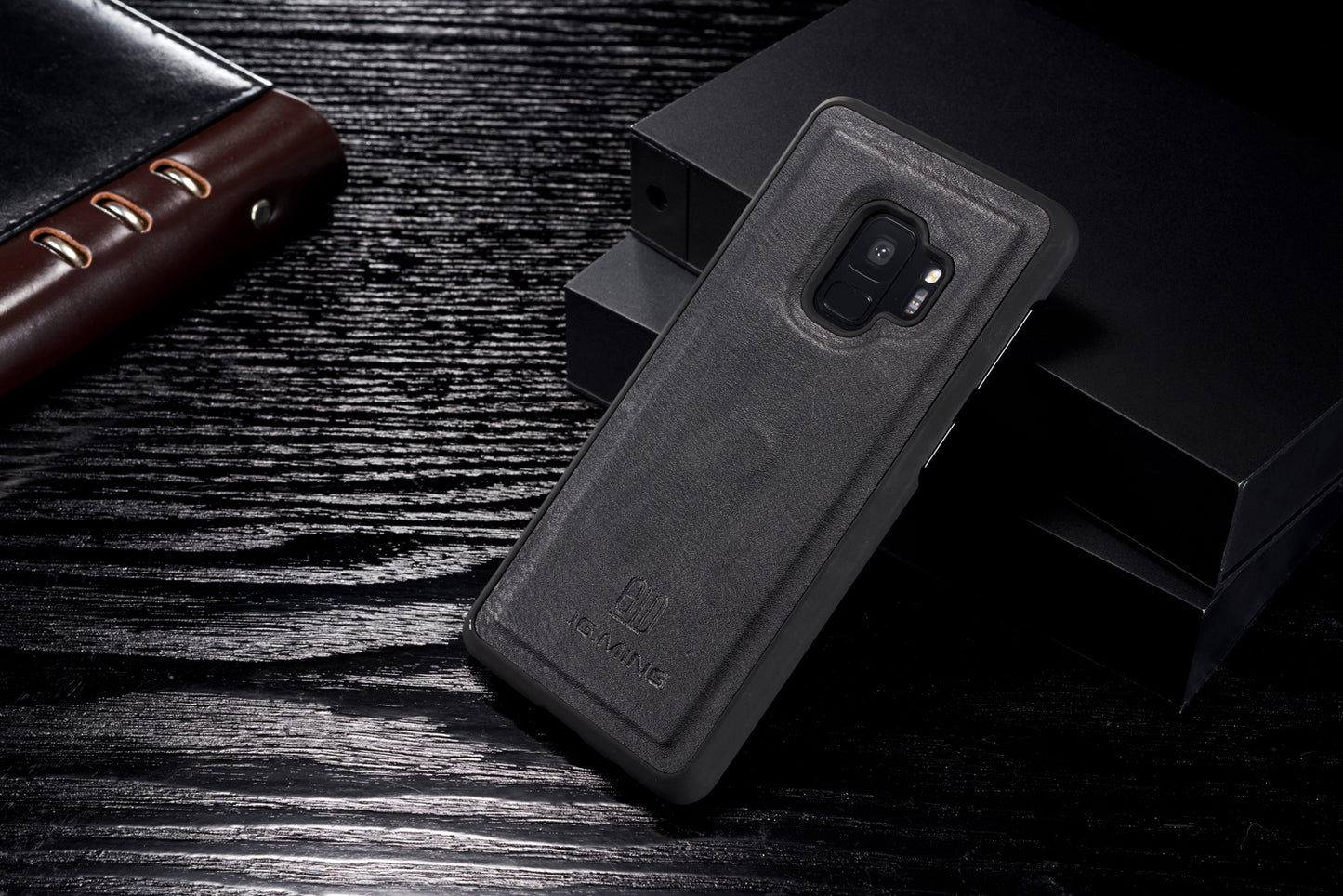 DG.MING For Samsung Galaxy S9 SM-G960 Detachable 2-in-1 Anti-scratch Split Leather Wallet Case + PC Back Case
