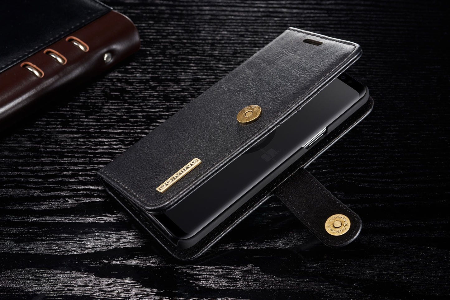 DG.MING For Samsung Galaxy S9 SM-G960 Detachable 2-in-1 Anti-scratch Split Leather Wallet Case + PC Back Case