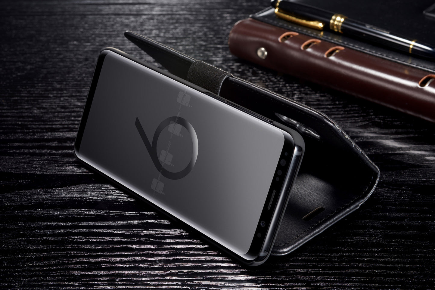DG.MING For Samsung Galaxy S9 SM-G960 Detachable 2-in-1 Anti-scratch Split Leather Wallet Case + PC Back Case
