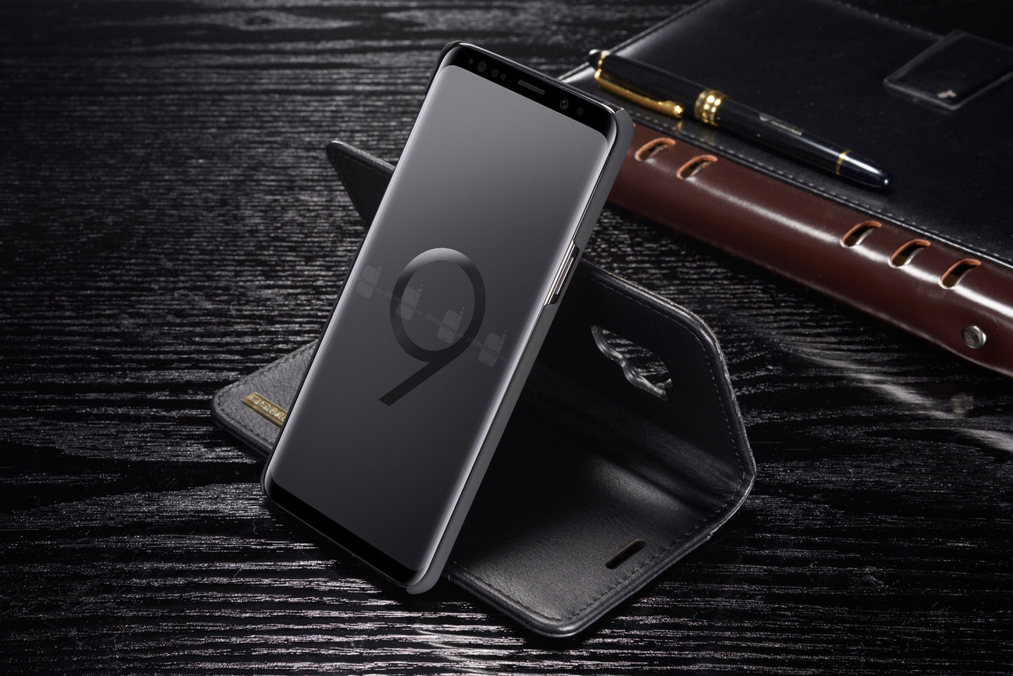 DG.MING For Samsung Galaxy S9 SM-G960 Detachable 2-in-1 Anti-scratch Split Leather Wallet Case + PC Back Case
