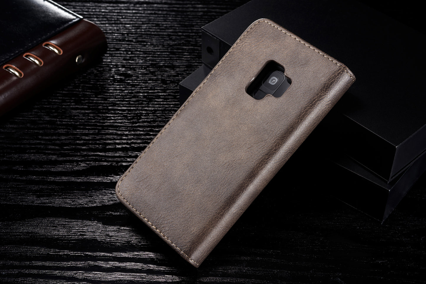 DG.MING For Samsung Galaxy S9 SM-G960 Detachable 2-in-1 Anti-scratch Split Leather Wallet Case + PC Back Case
