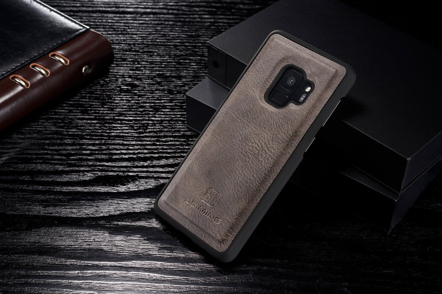 DG.MING For Samsung Galaxy S9 SM-G960 Detachable 2-in-1 Anti-scratch Split Leather Wallet Case + PC Back Case