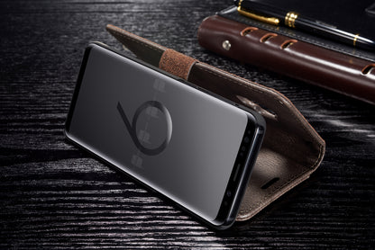 DG.MING For Samsung Galaxy S9 SM-G960 Detachable 2-in-1 Anti-scratch Split Leather Wallet Case + PC Back Case