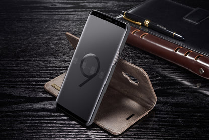 DG.MING For Samsung Galaxy S9 SM-G960 Detachable 2-in-1 Anti-scratch Split Leather Wallet Case + PC Back Case
