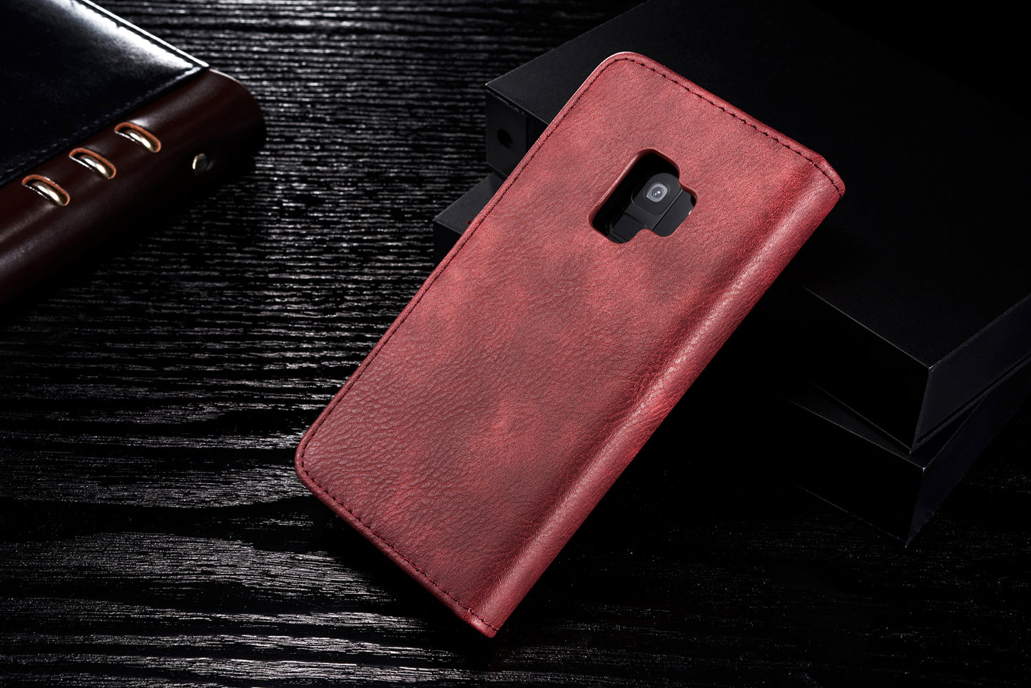 DG.MING For Samsung Galaxy S9 SM-G960 Detachable 2-in-1 Anti-scratch Split Leather Wallet Case + PC Back Case