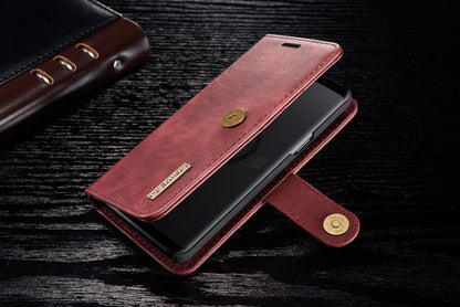 DG.MING For Samsung Galaxy S9 SM-G960 Detachable 2-in-1 Anti-scratch Split Leather Wallet Case + PC Back Case