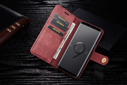 DG.MING For Samsung Galaxy S9 SM-G960 Detachable 2-in-1 Anti-scratch Split Leather Wallet Case + PC Back Case