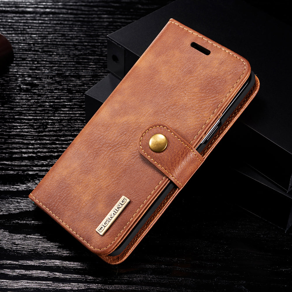 DG.MING For Samsung Galaxy S9 SM-G960 Detachable 2-in-1 Anti-scratch Split Leather Wallet Case + PC Back Case