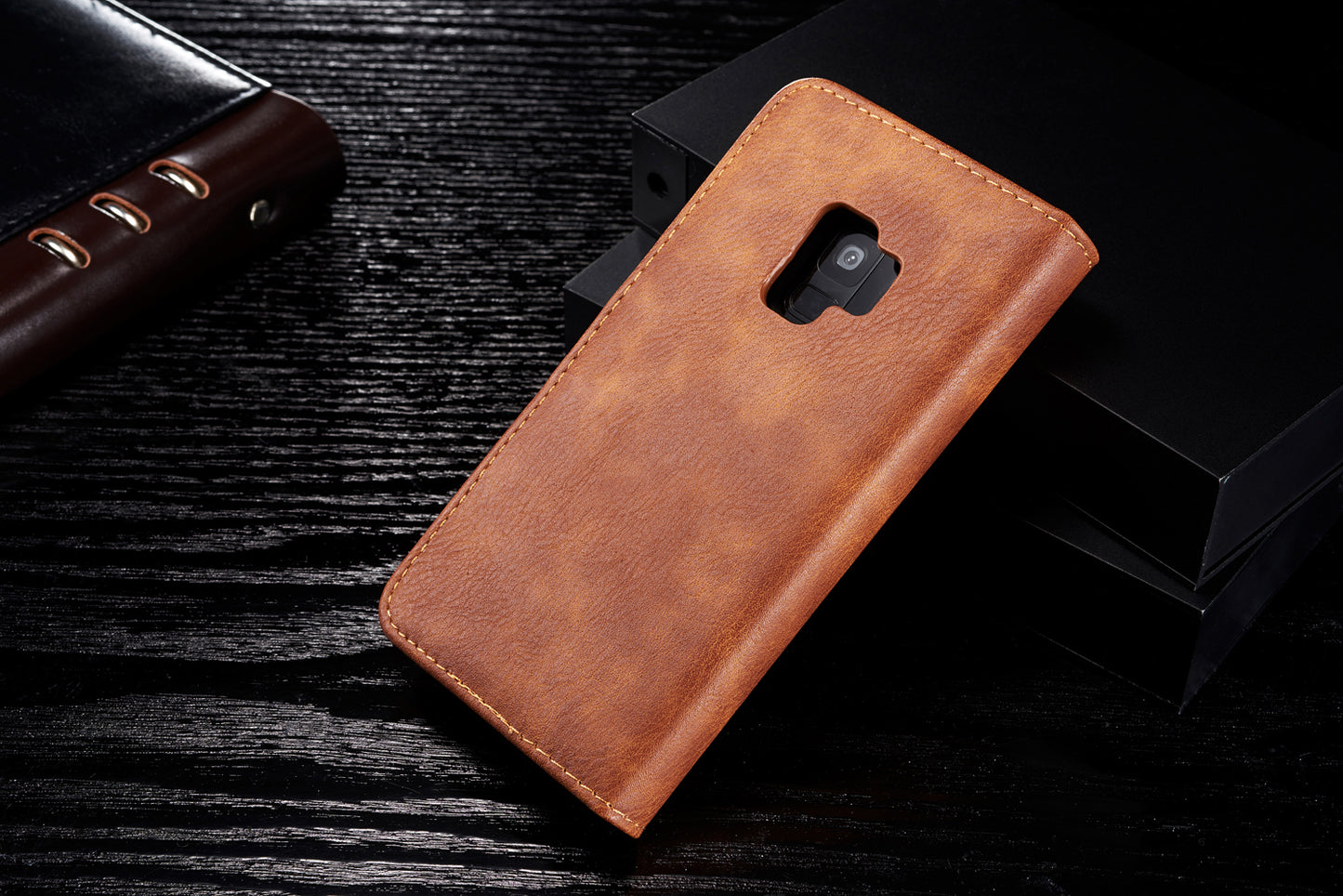 DG.MING For Samsung Galaxy S9 SM-G960 Detachable 2-in-1 Anti-scratch Split Leather Wallet Case + PC Back Case