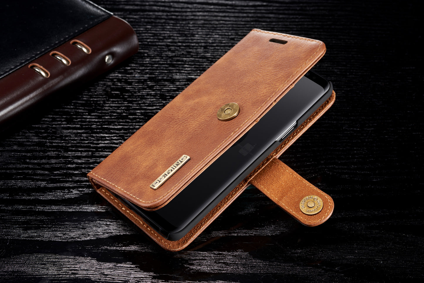 DG.MING For Samsung Galaxy S9 SM-G960 Detachable 2-in-1 Anti-scratch Split Leather Wallet Case + PC Back Case