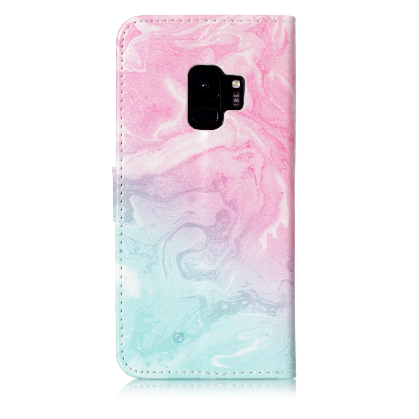 Patterned PU Leather Wallet Stand Phone Casing for Samsung Galaxy S9 G960