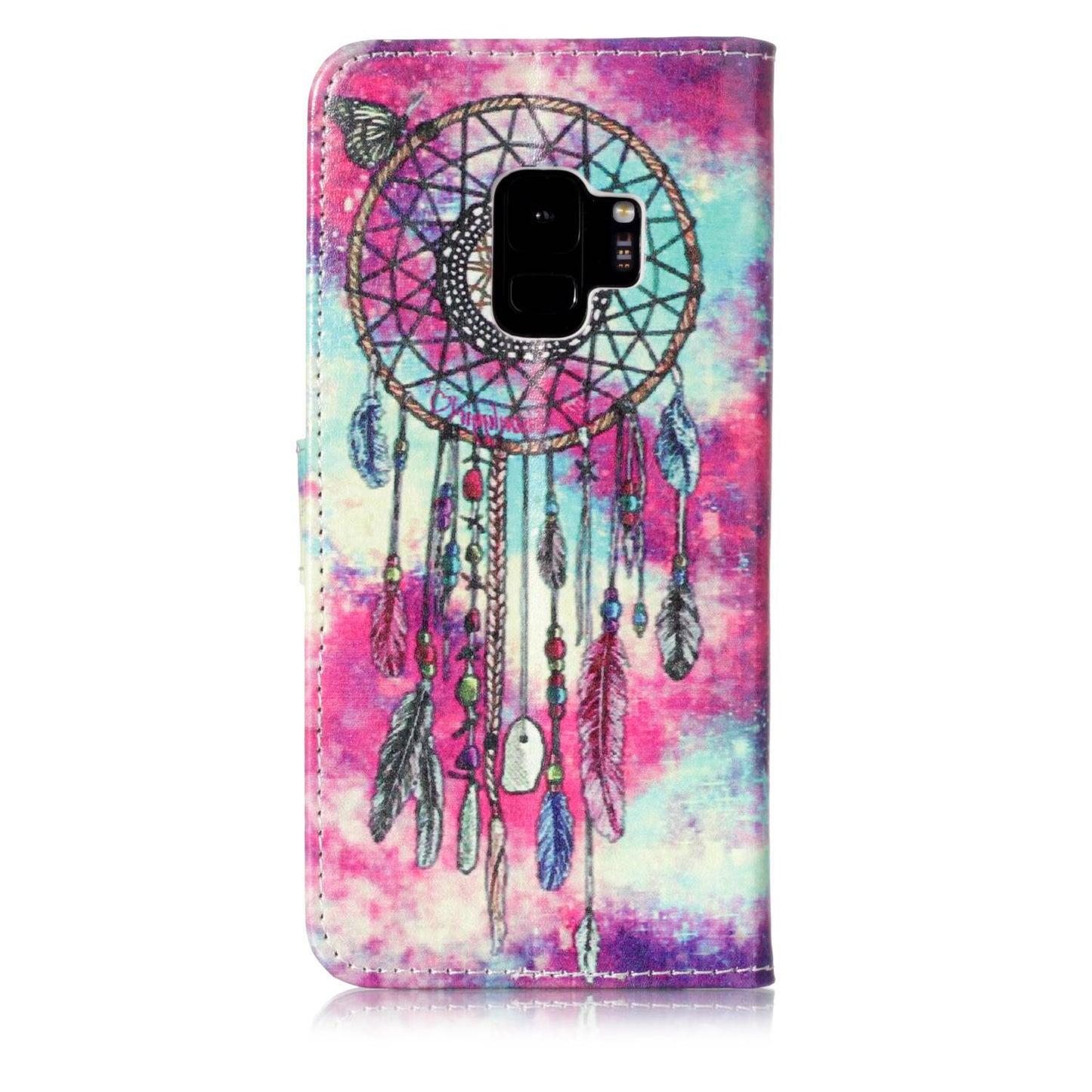Patterned PU Leather Wallet Stand Phone Casing for Samsung Galaxy S9 G960