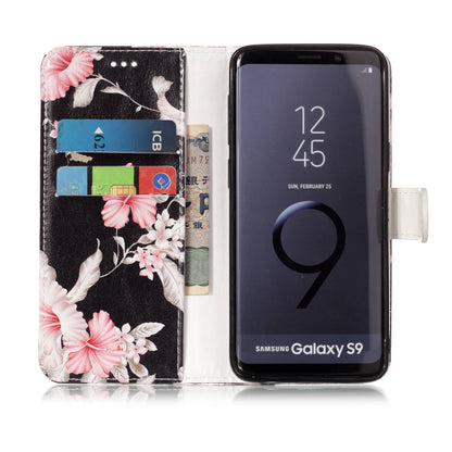 Patterned PU Leather Wallet Stand Phone Casing for Samsung Galaxy S9 G960