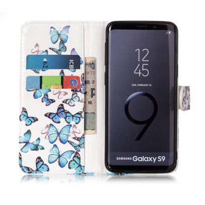 Patterned PU Leather Wallet Stand Phone Casing for Samsung Galaxy S9 G960