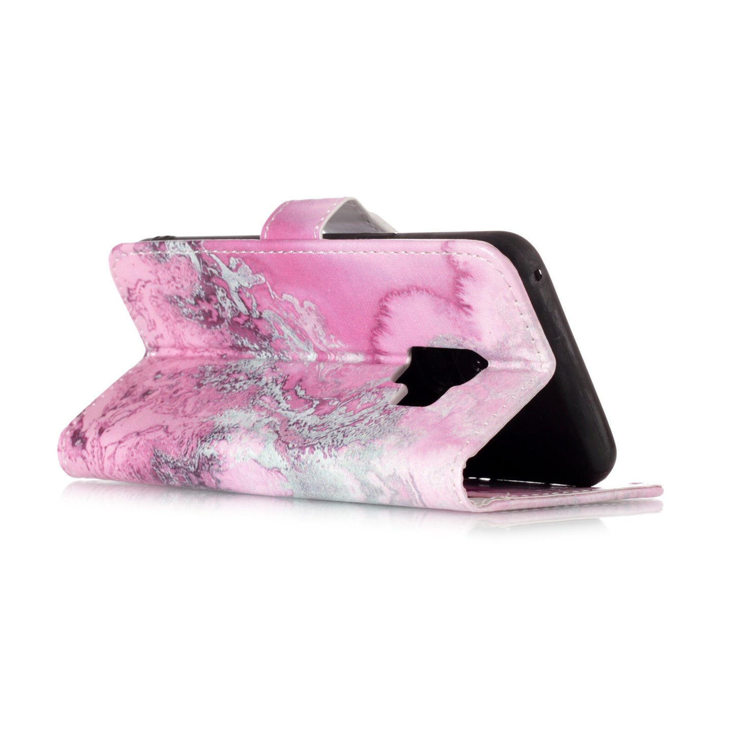 Patterned PU Leather Wallet Stand Phone Casing for Samsung Galaxy S9 G960