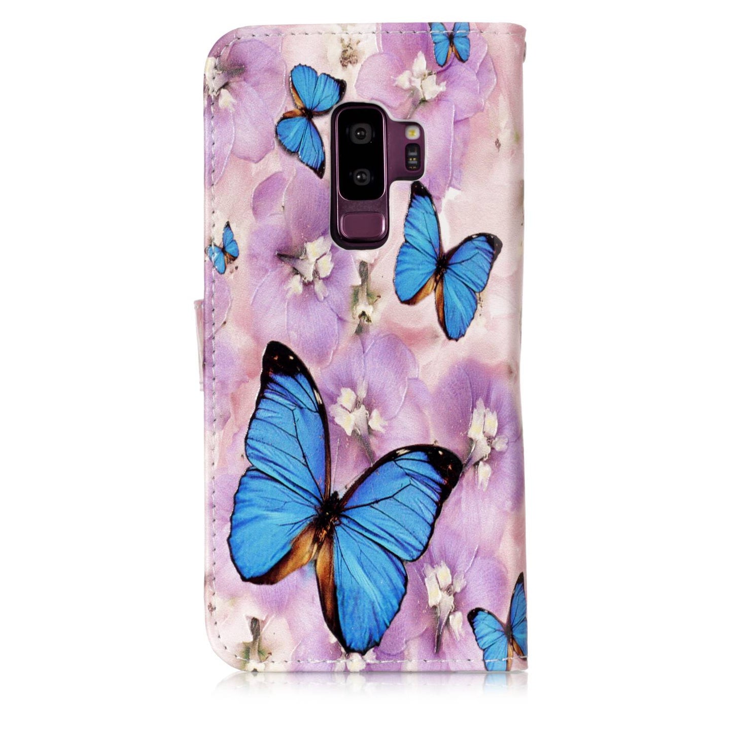 Pattern Printing Rubberized Wallet Leather Case for Samsung Galaxy S9+ G965