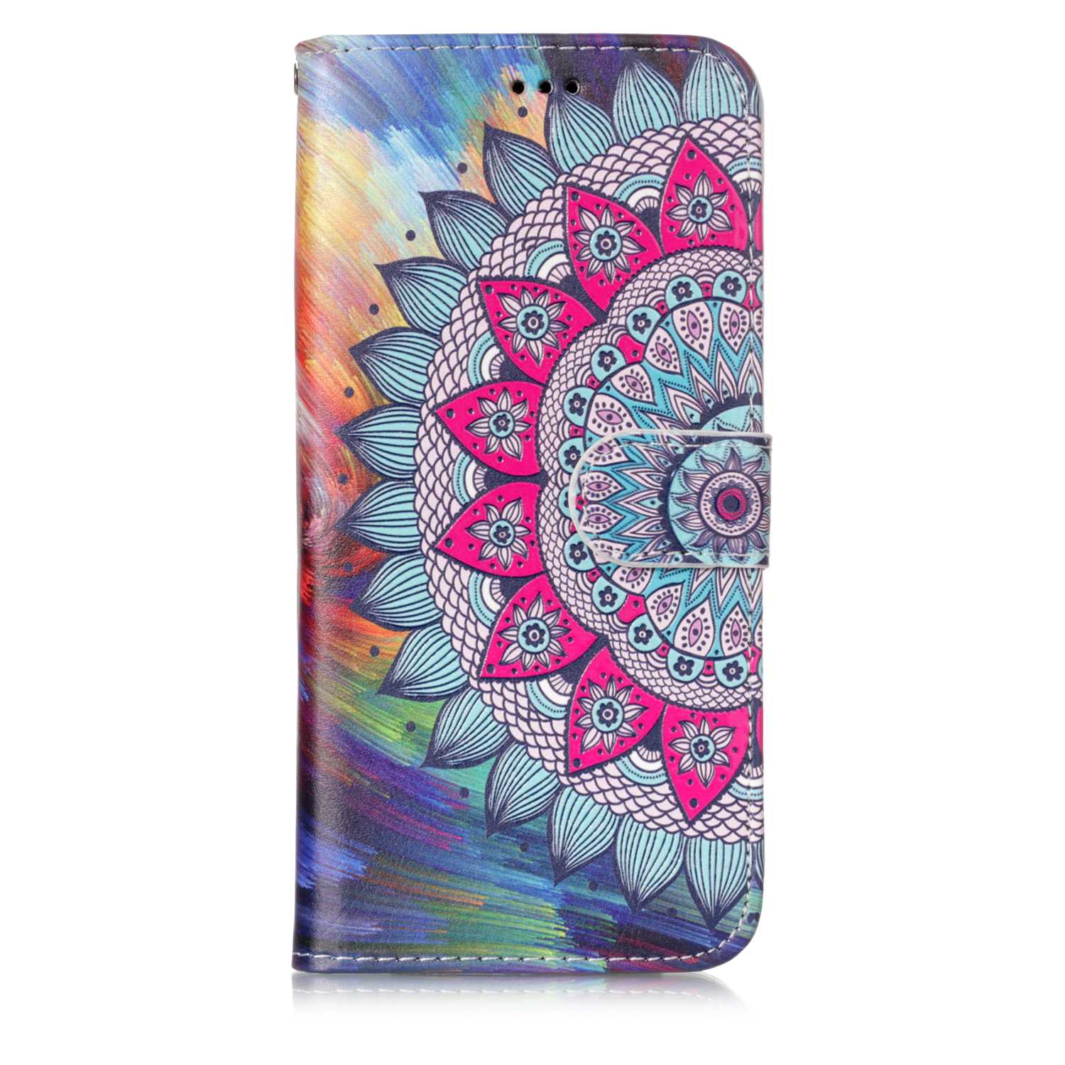 Pattern Printing Rubberized Wallet Leather Case for Samsung Galaxy S9+ G965