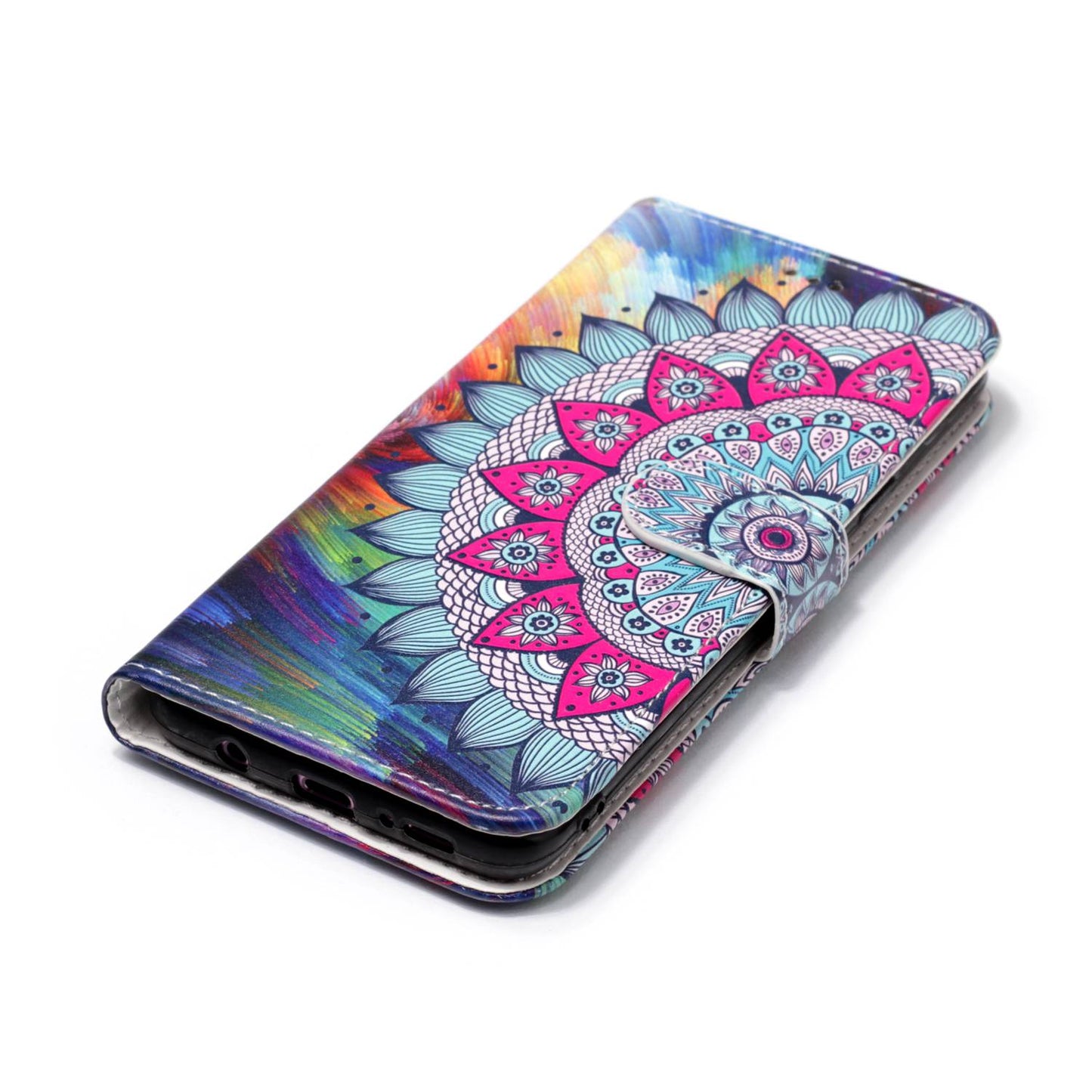 Pattern Printing Rubberized Wallet Leather Case for Samsung Galaxy S9+ G965