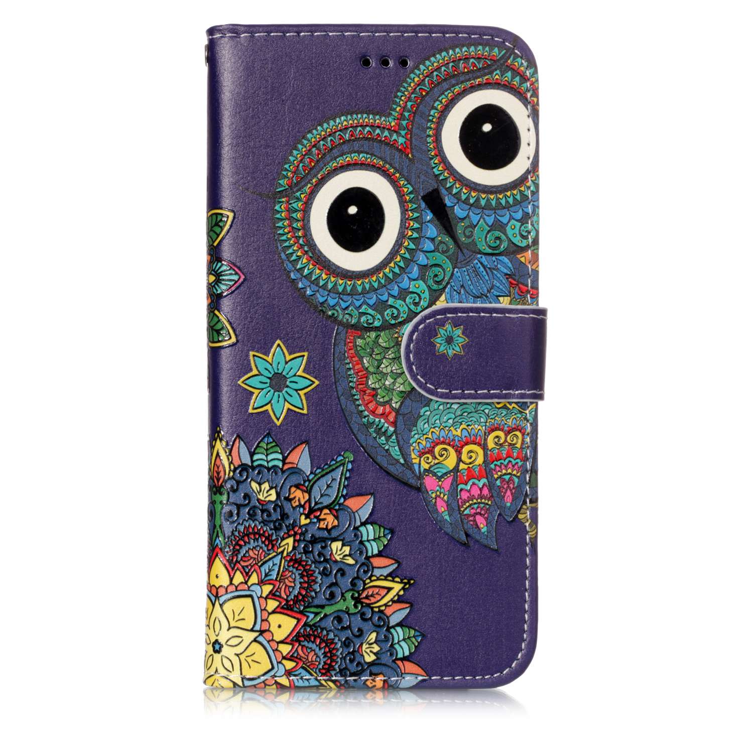 Pattern Printing Rubberized Wallet Leather Case for Samsung Galaxy S9+ G965