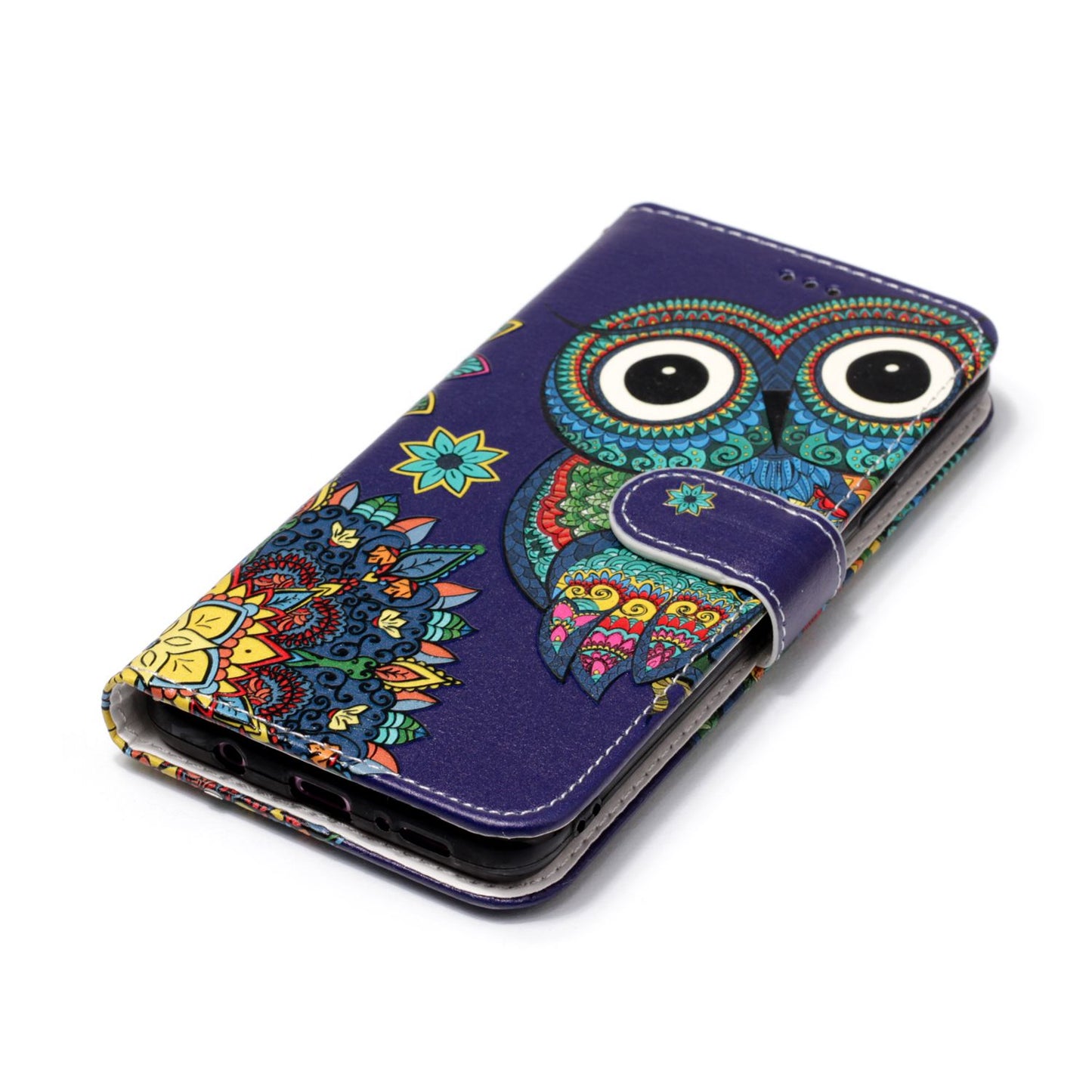Pattern Printing Rubberized Wallet Leather Case for Samsung Galaxy S9+ G965