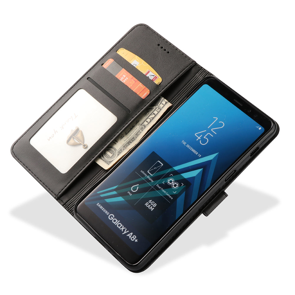 LC.IMEEKE Wallet Leather Stand Case for Samsung Galaxy A8 (2018)