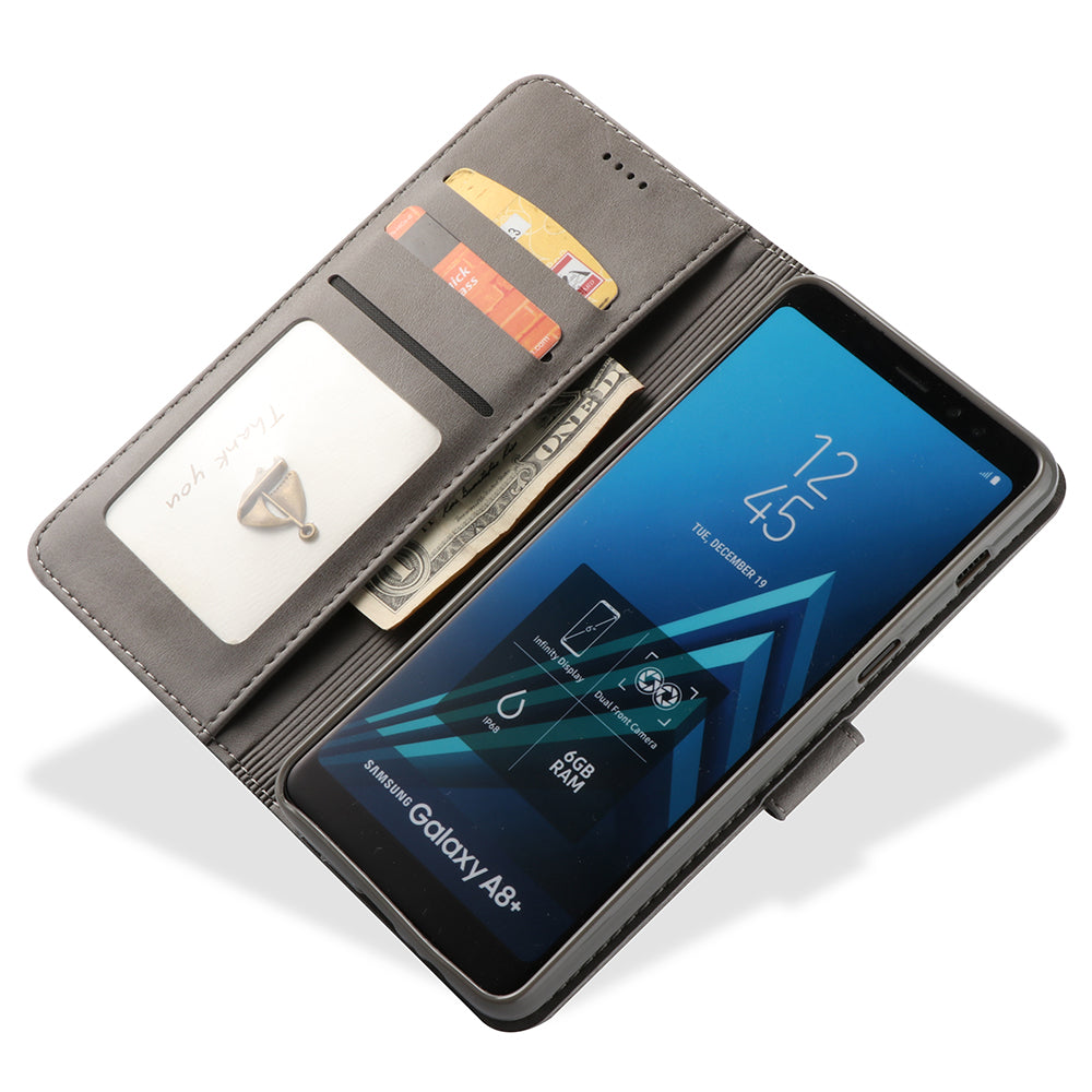 LC.IMEEKE Wallet Leather Stand Case for Samsung Galaxy A8 (2018)