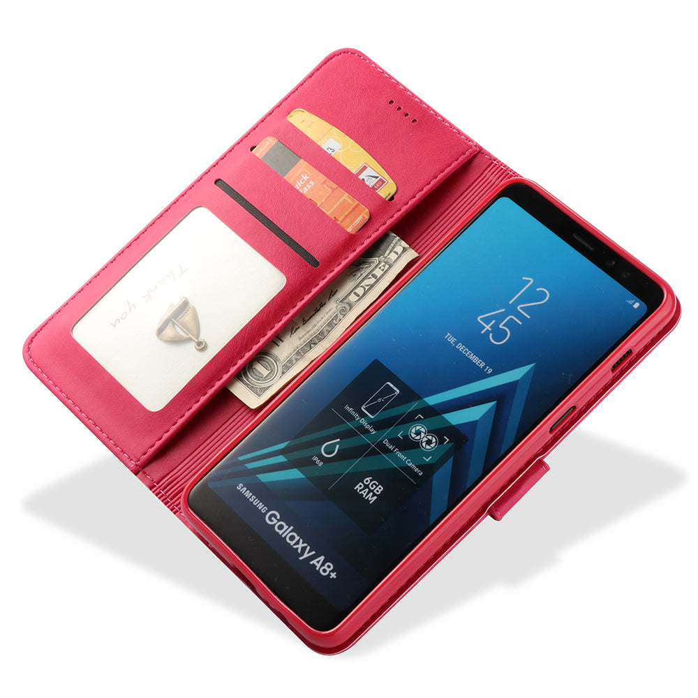 LC.IMEEKE Wallet Leather Stand Case for Samsung Galaxy A8 (2018)