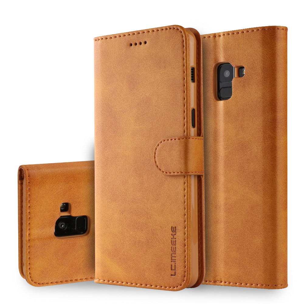 LC.IMEEKE Wallet Leather Stand Case for Samsung Galaxy A8 (2018)