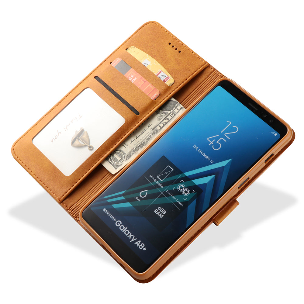 LC.IMEEKE Wallet Leather Stand Case for Samsung Galaxy A8 (2018)