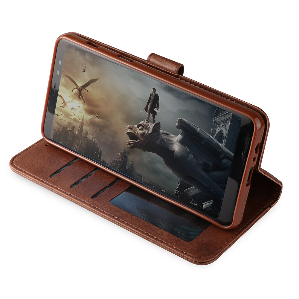 LC.IMEEKE Wallet Leather Stand Case for Samsung Galaxy A8 (2018)