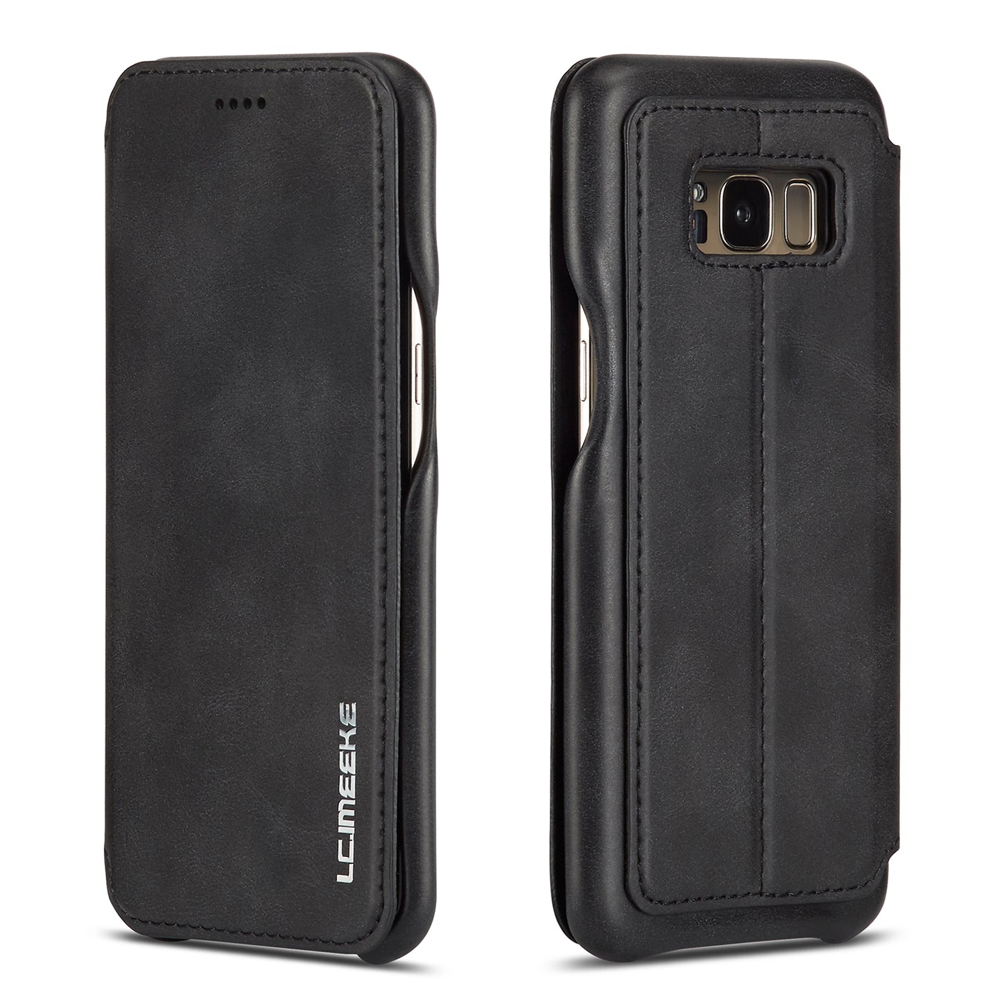 LC.IMEEKE Retro Style Leather Card Holder Case Phone Shell for Samsung Galaxy S8 SM-G950