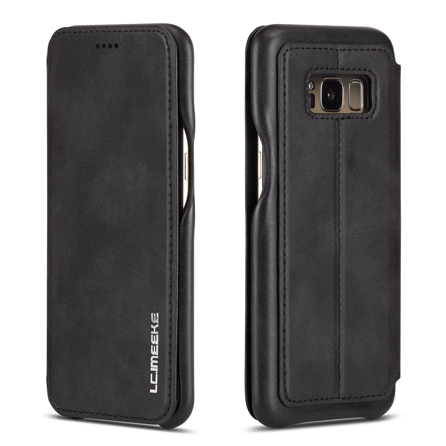 LC.IMEEKE Retro Style Leather Card Holder Case Phone Shell for Samsung Galaxy S8 SM-G950