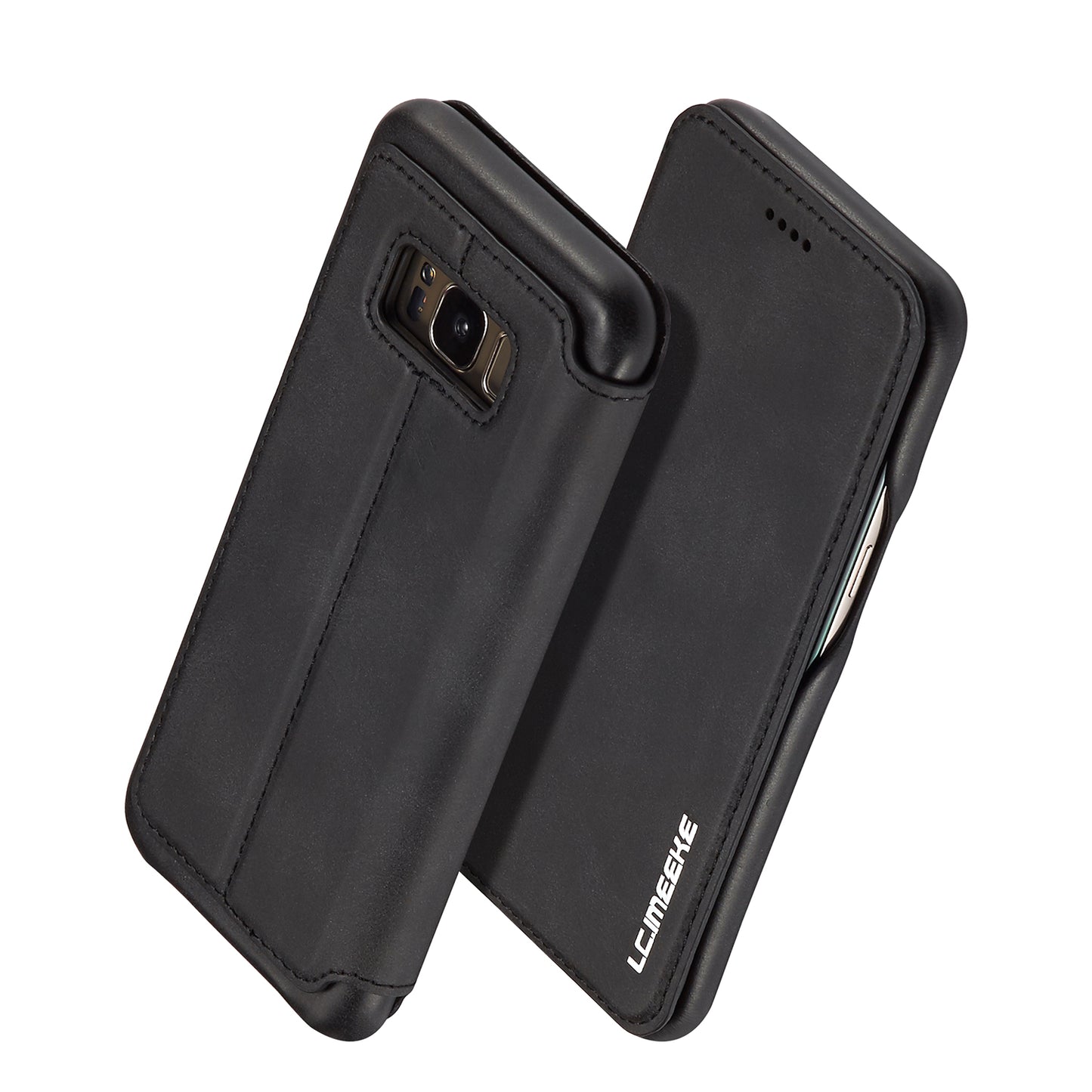 LC.IMEEKE Retro Style Leather Card Holder Case Phone Shell for Samsung Galaxy S8 SM-G950