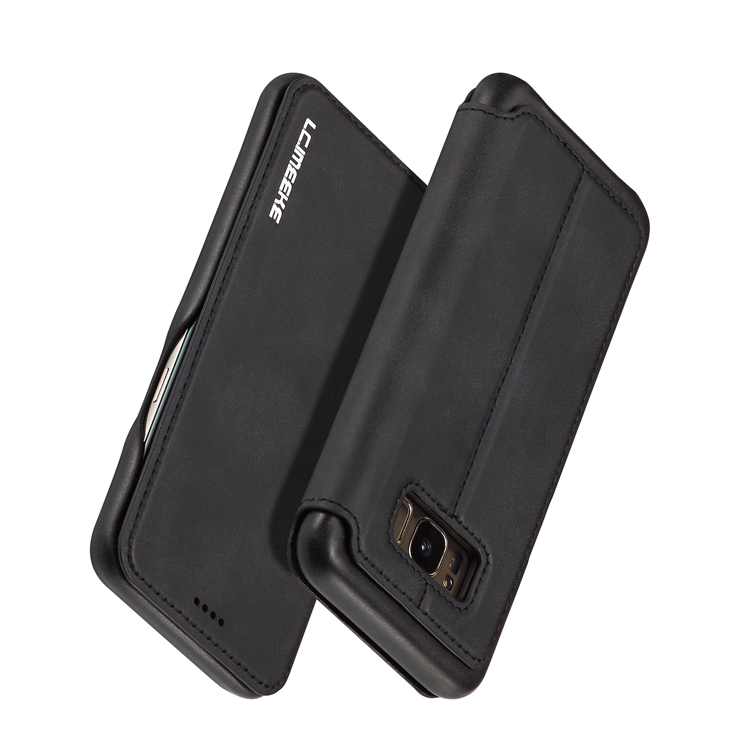 LC.IMEEKE Retro Style Leather Card Holder Case Phone Shell for Samsung Galaxy S8 SM-G950