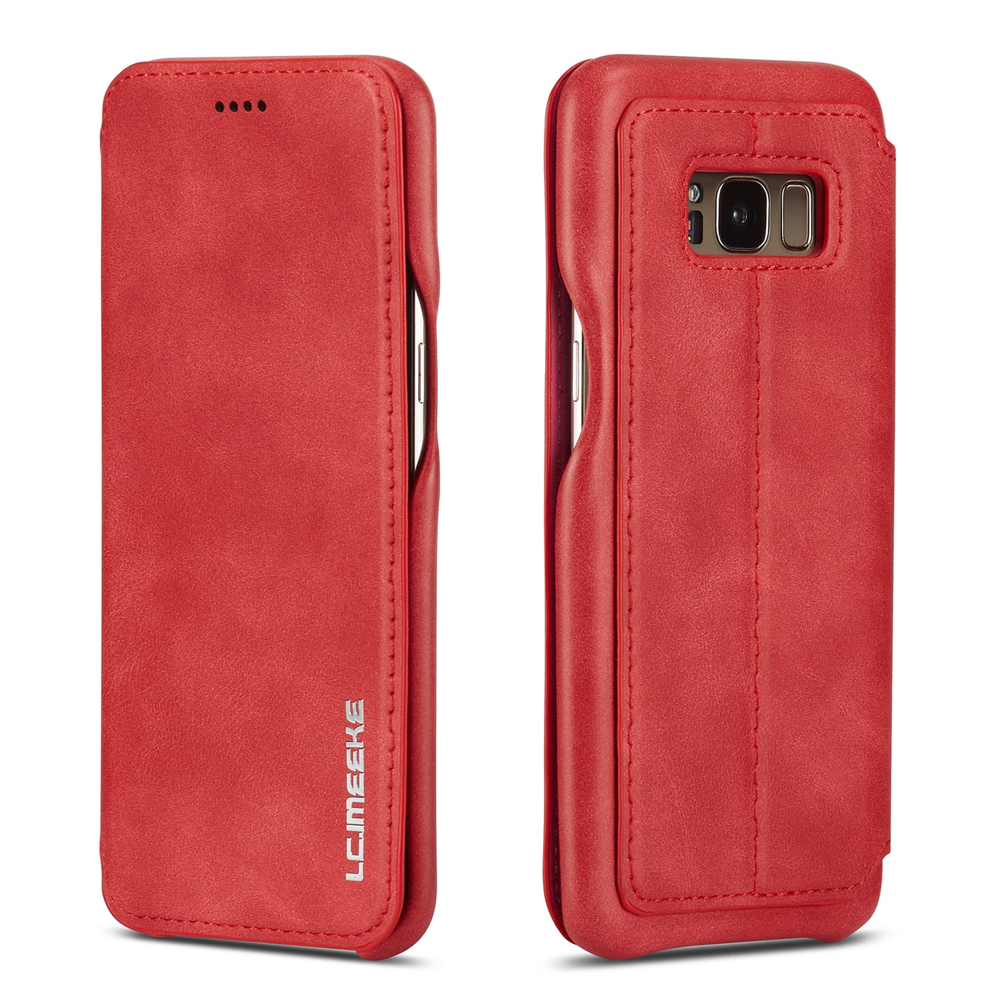 LC.IMEEKE Retro Style Leather Card Holder Case Phone Shell for Samsung Galaxy S8 SM-G950