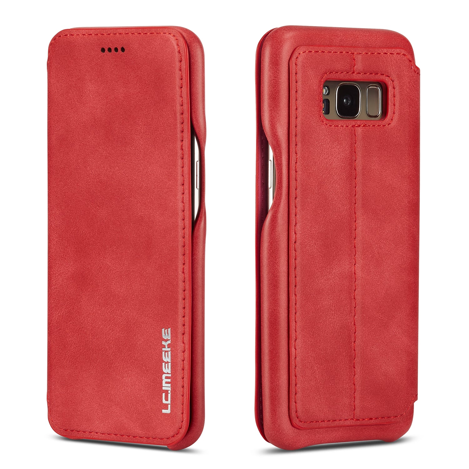 LC.IMEEKE Retro Style Leather Card Holder Case Phone Shell for Samsung Galaxy S8 SM-G950