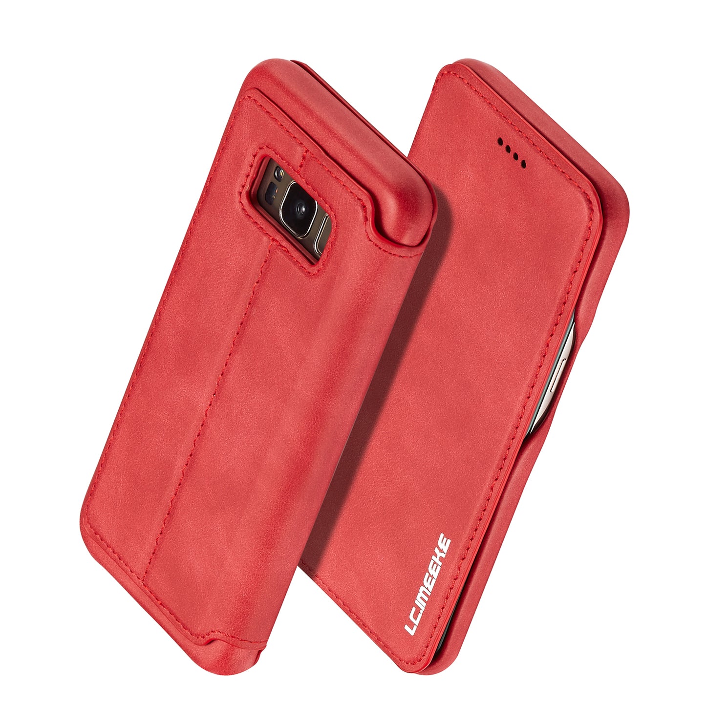 LC.IMEEKE Retro Style Leather Card Holder Case Phone Shell for Samsung Galaxy S8 SM-G950