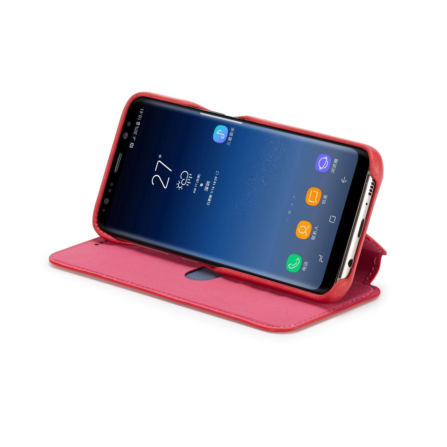 LC.IMEEKE Retro Style Leather Card Holder Case Phone Shell for Samsung Galaxy S8 SM-G950