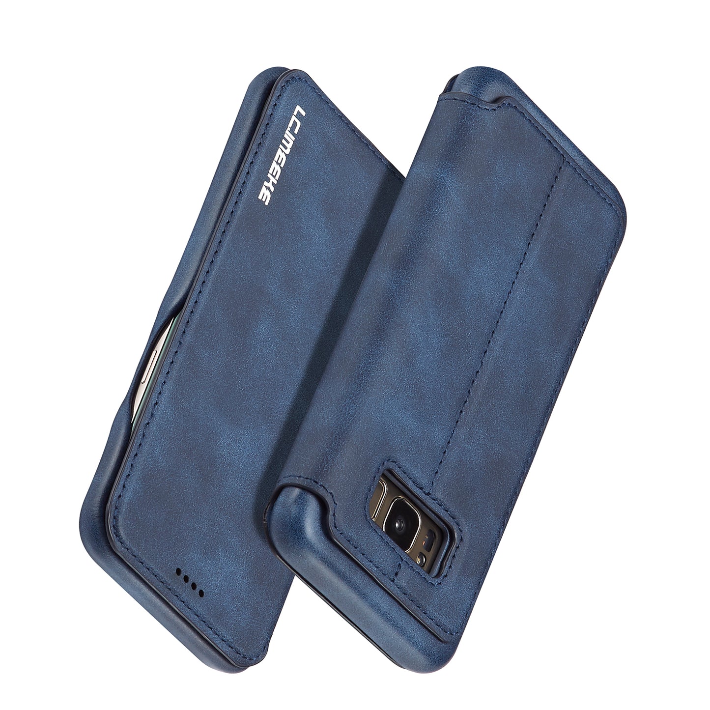 LC.IMEEKE Retro Style Leather Card Holder Case Phone Shell for Samsung Galaxy S8 SM-G950