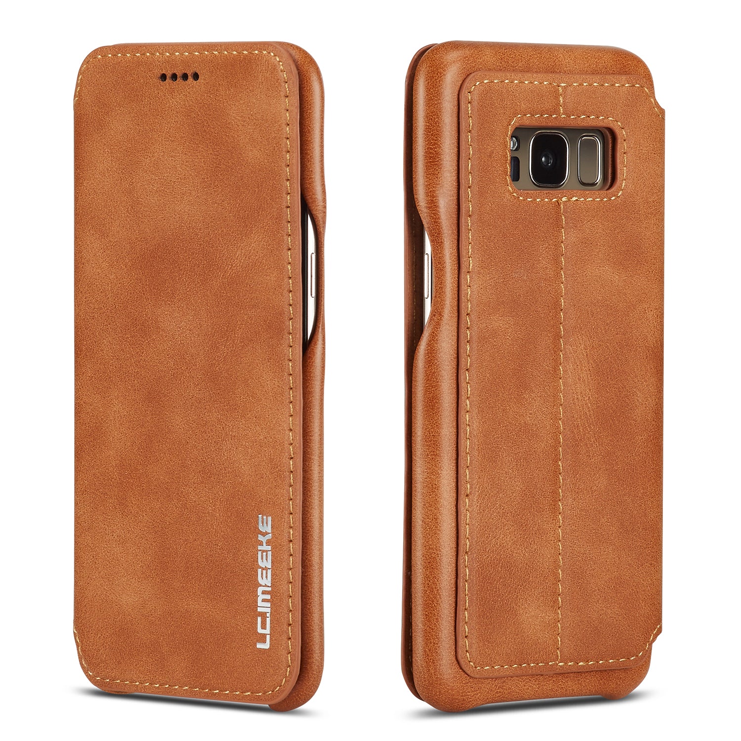 LC.IMEEKE Retro Style Leather Card Holder Case Phone Shell for Samsung Galaxy S8 SM-G950