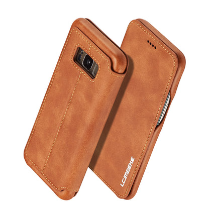 LC.IMEEKE Retro Style Leather Card Holder Case Phone Shell for Samsung Galaxy S8 SM-G950