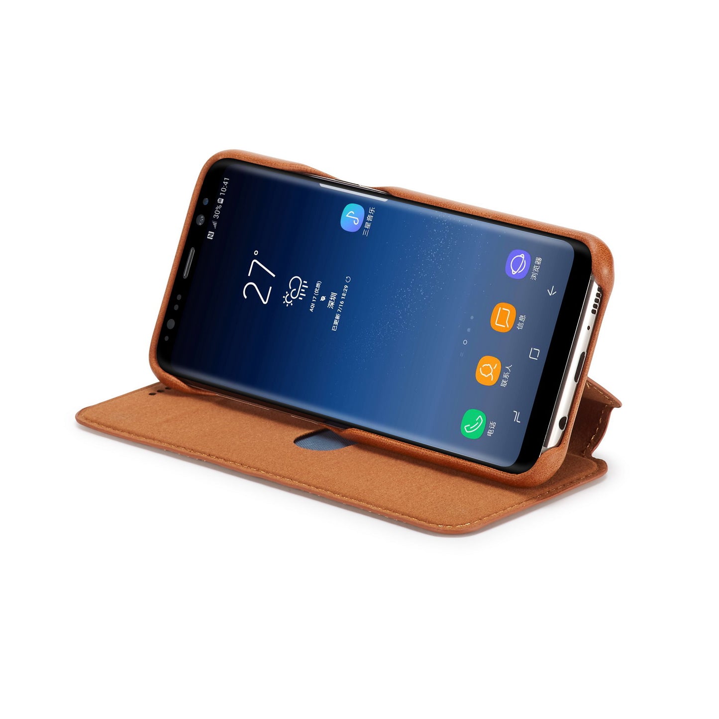 LC.IMEEKE Retro Style Leather Card Holder Case Phone Shell for Samsung Galaxy S8 SM-G950