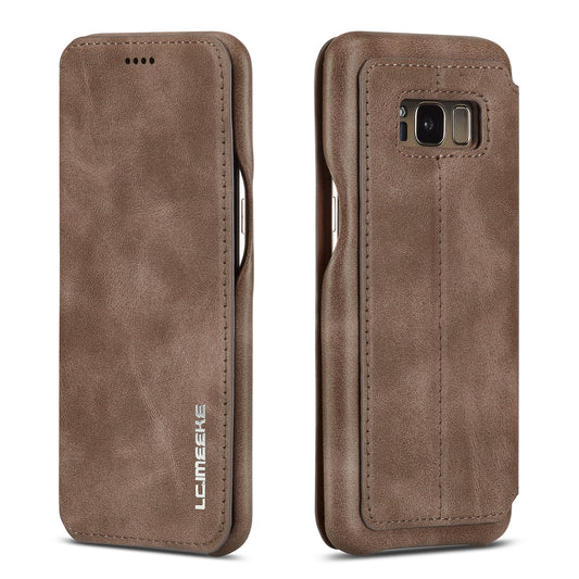 LC.IMEEKE Retro Style Leather Card Holder Case Phone Shell for Samsung Galaxy S8 SM-G950