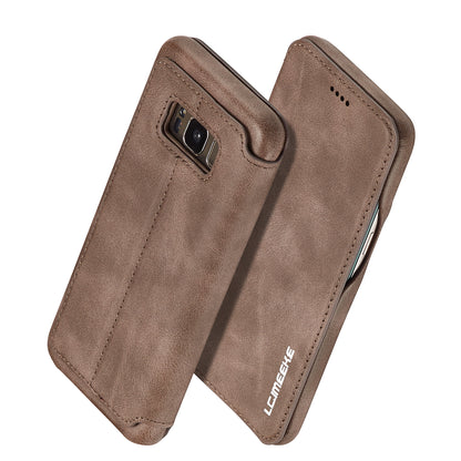 LC.IMEEKE Retro Style Leather Card Holder Case Phone Shell for Samsung Galaxy S8 SM-G950