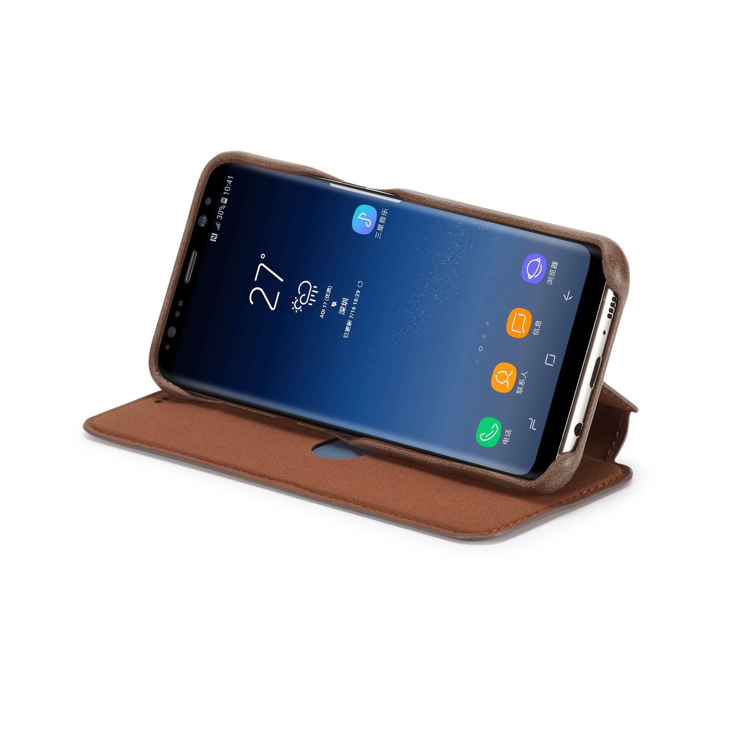 LC.IMEEKE Retro Style Leather Card Holder Case Phone Shell for Samsung Galaxy S8 SM-G950